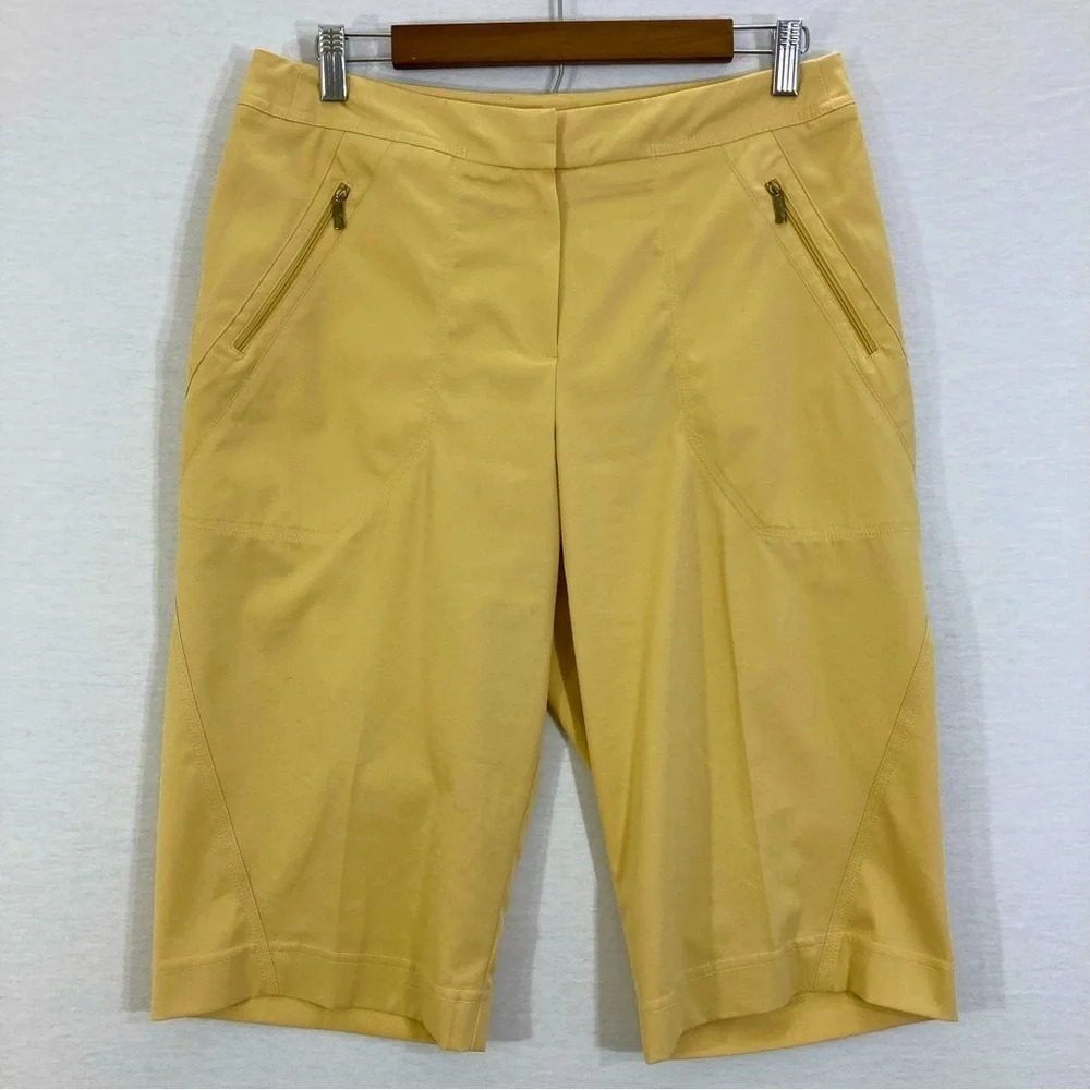 Tail‎ Tech Yellow Quick Dry Golf Capri Pants Size 10